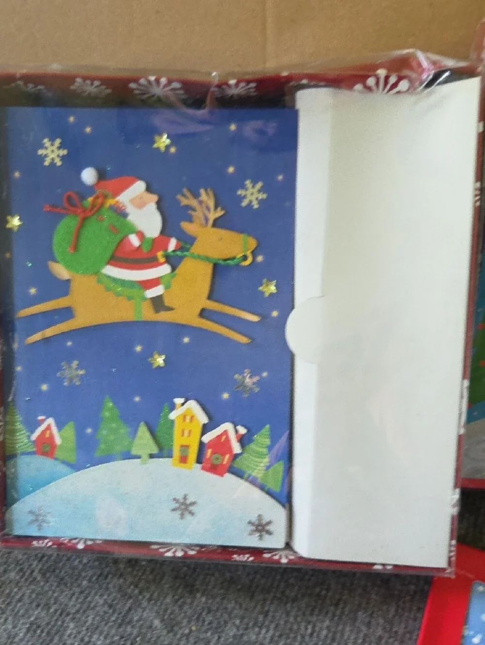 Hallmark Holiday Greeting Card Set - Snowman & Festive Scenes (Red)